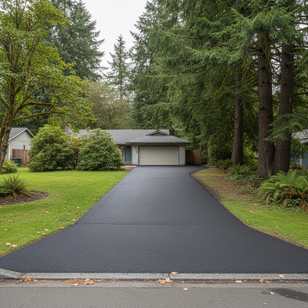 Completed slurry coating work at a residential property in Woodinville, WA