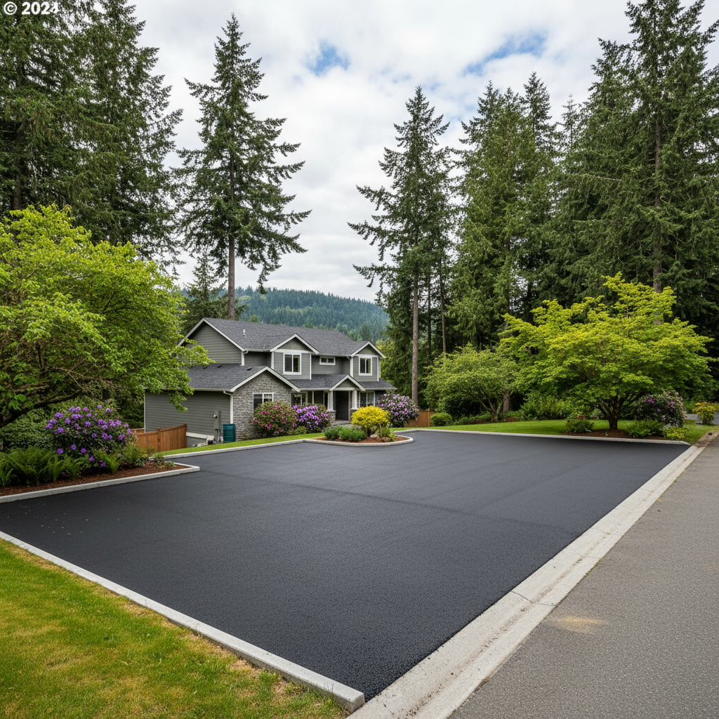 Completed commercial asphalt work at a residential property in Renton, WA