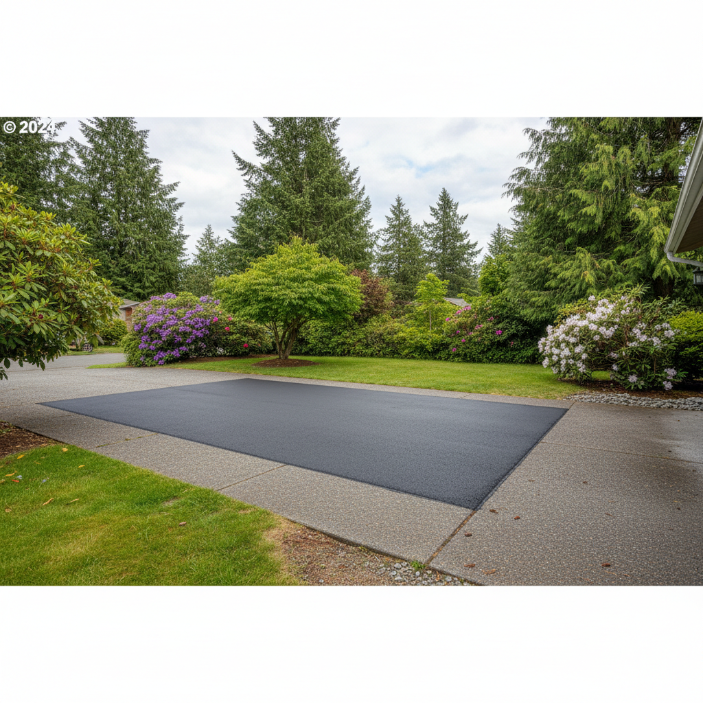 Completed asphalt patching work at a residential property in Federal Way, WA