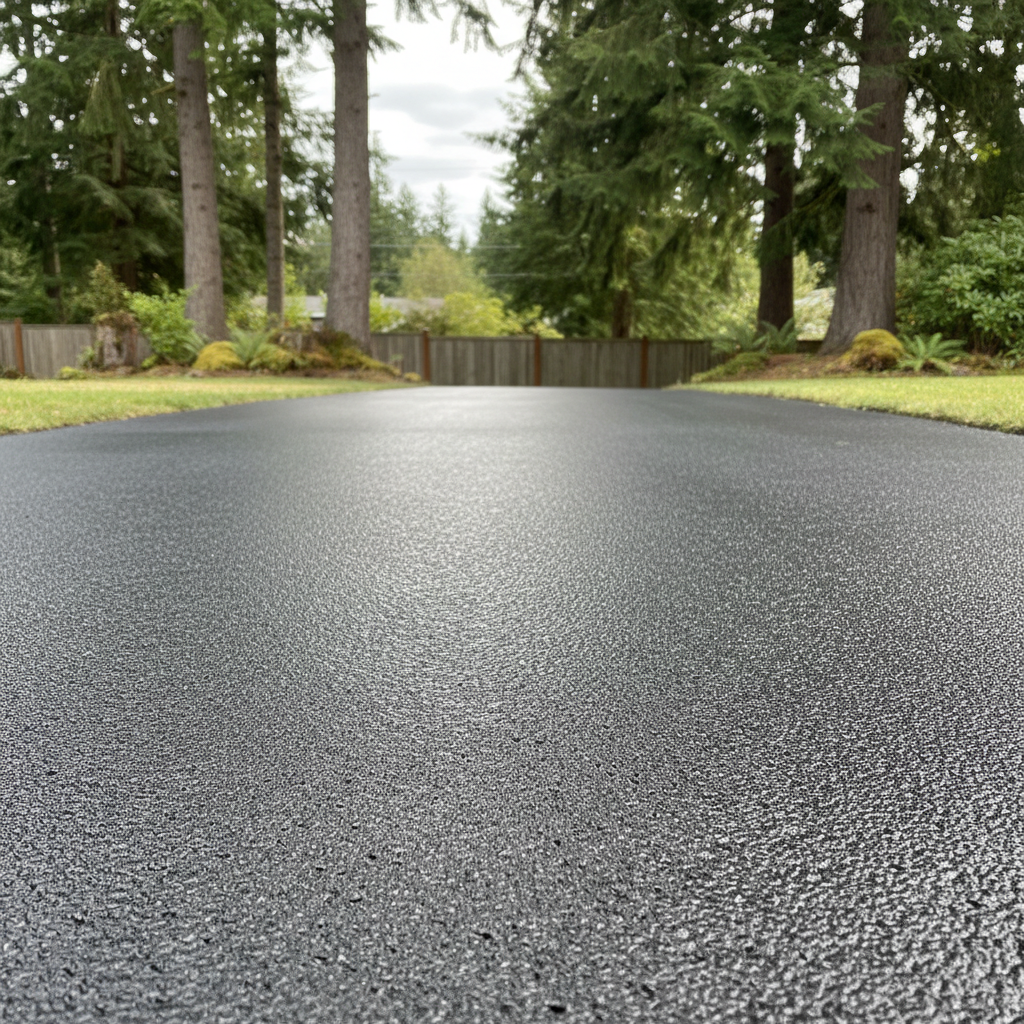 Completed slurry coating work at a residential property in Redmond, WA