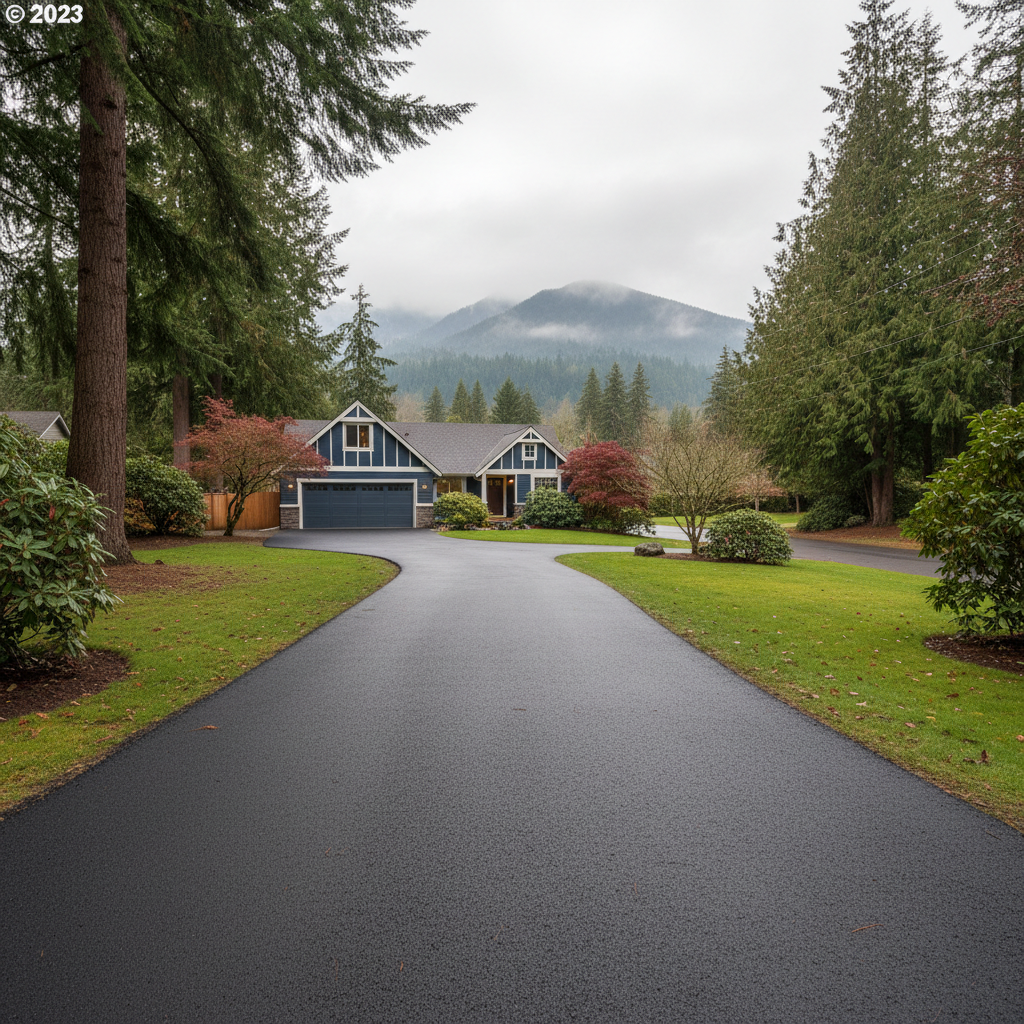 Completed residential asphalt work at a residential property in Renton, WA