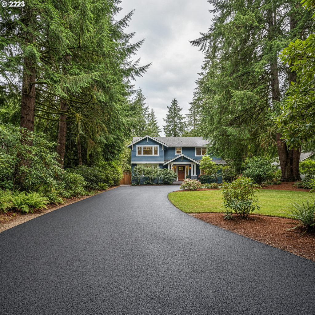 Completed commercial asphalt work at a residential property in Seattle, WA