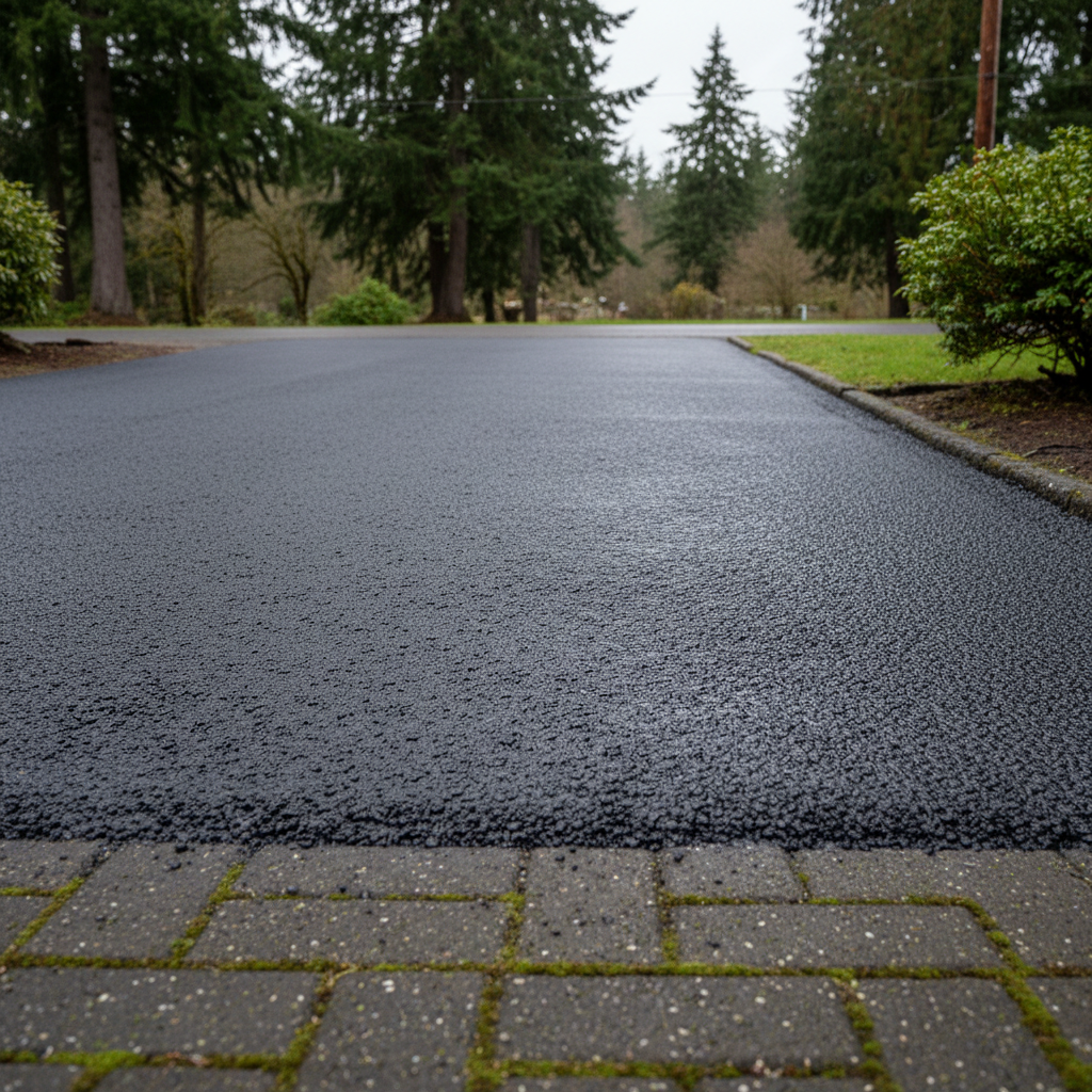 Completed slurry coating work at a residential property in Marysville, WA