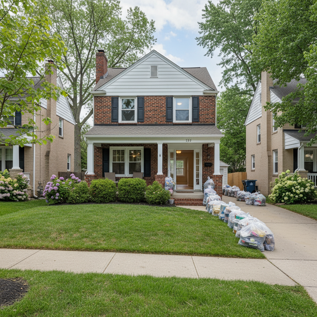 Completed content pack-out and restoration work at a residential property in Washington, DC