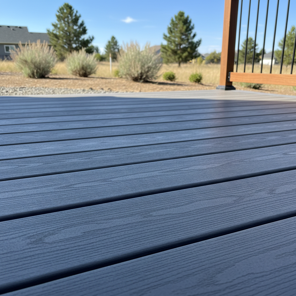 Completed composite decks work at a residential property in Richland, WA