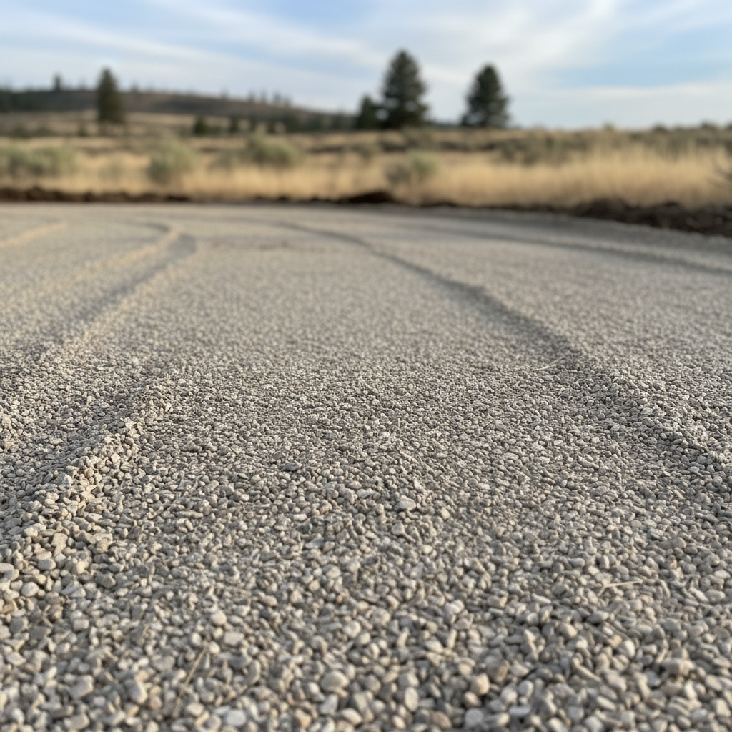Completed driveway grading work at a residential property in Moses Lake, WA