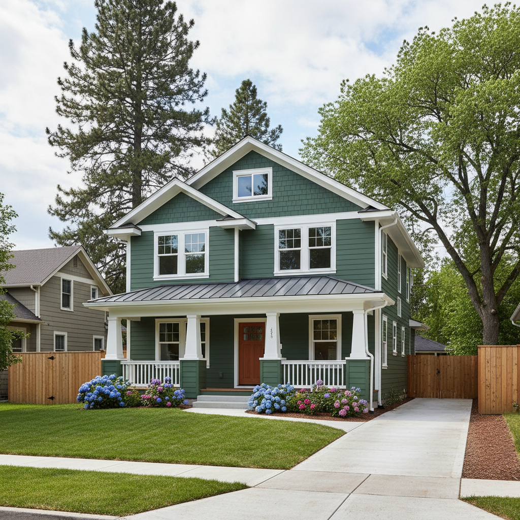 Completed commercial painting work at a residential property in Spokane, WA