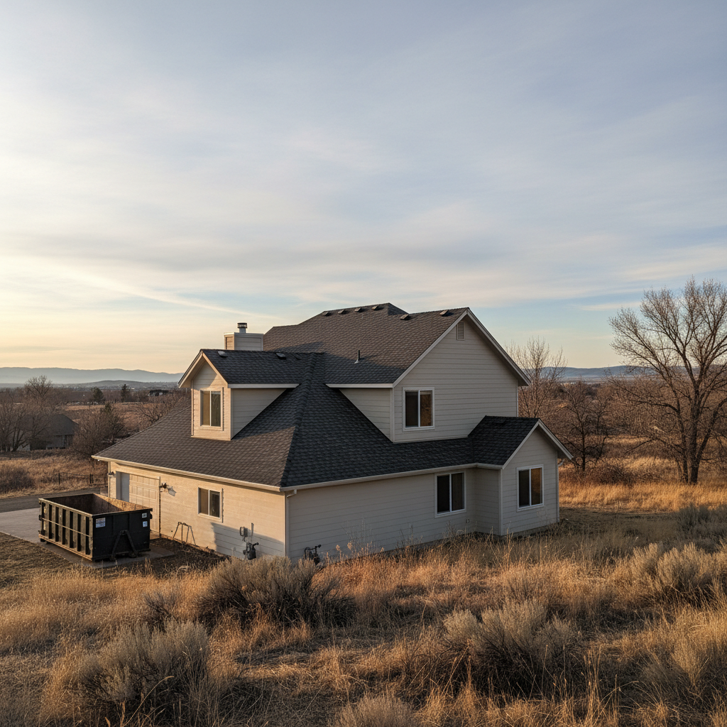 Completed roof installation work at a residential property in Richland, WA
