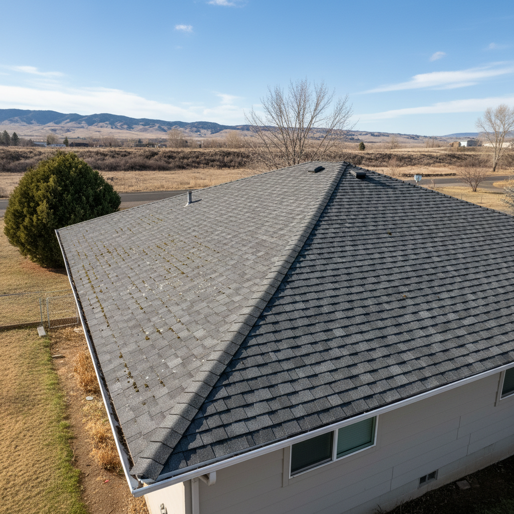 Completed roof replacement work at a residential property in Pasco, WA