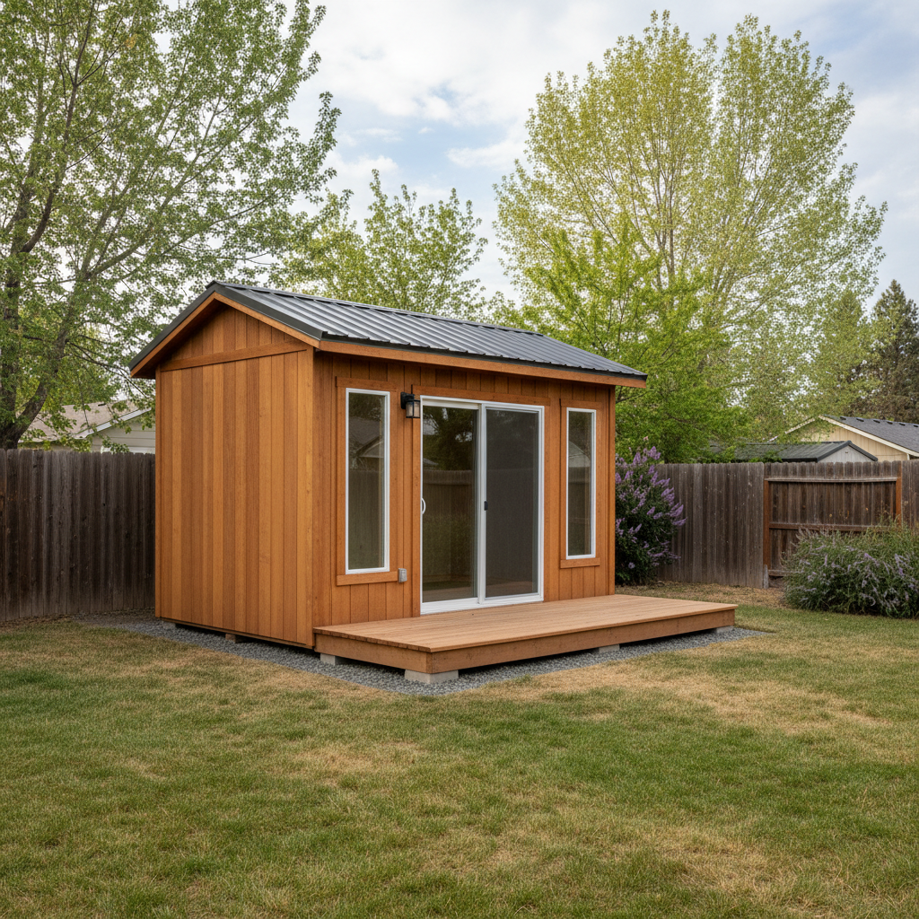 Completed office sheds work at a residential property in Kennewick, WA