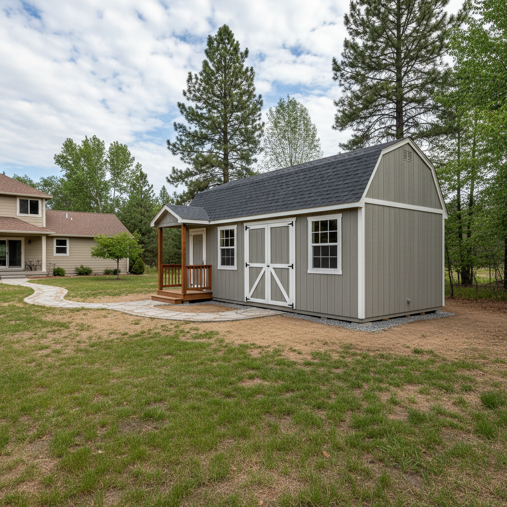Completed custom shed design work at a residential property in Cheney, WA
