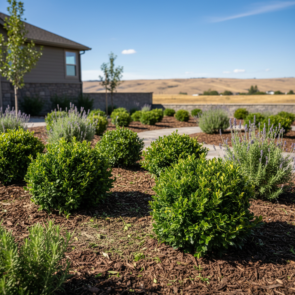 Completed shrub & bush trimming work at a residential property in Kennewick, WA