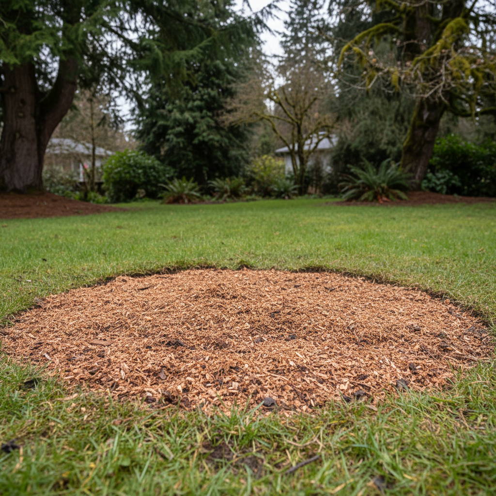 Completed stump grinding & removal work at a residential property in Bremerton, WA