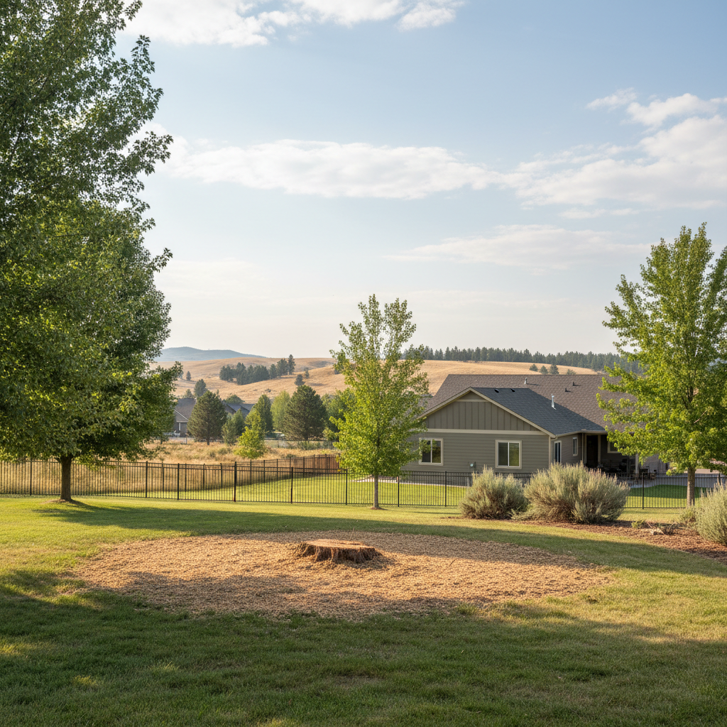 Completed emergency tree removal work at a residential property in Kennewick, WA