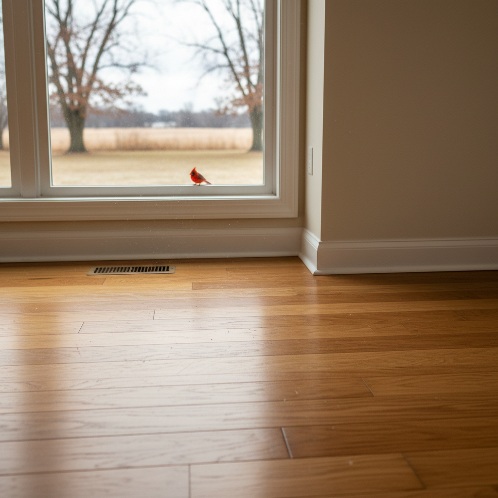 Completed flood damage restoration work at a residential property in Fitchburg, WI