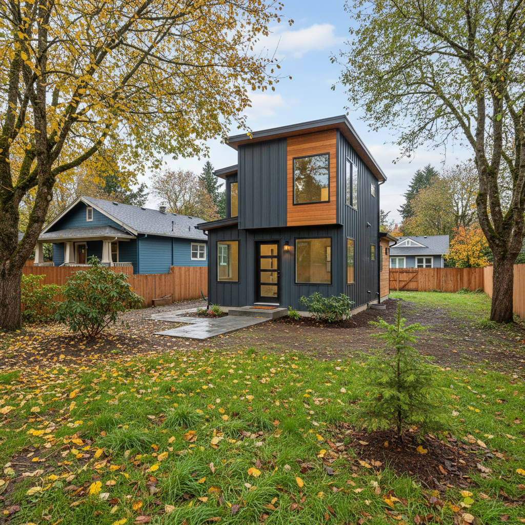 Completed detached adu work at a residential property in Portland, OR