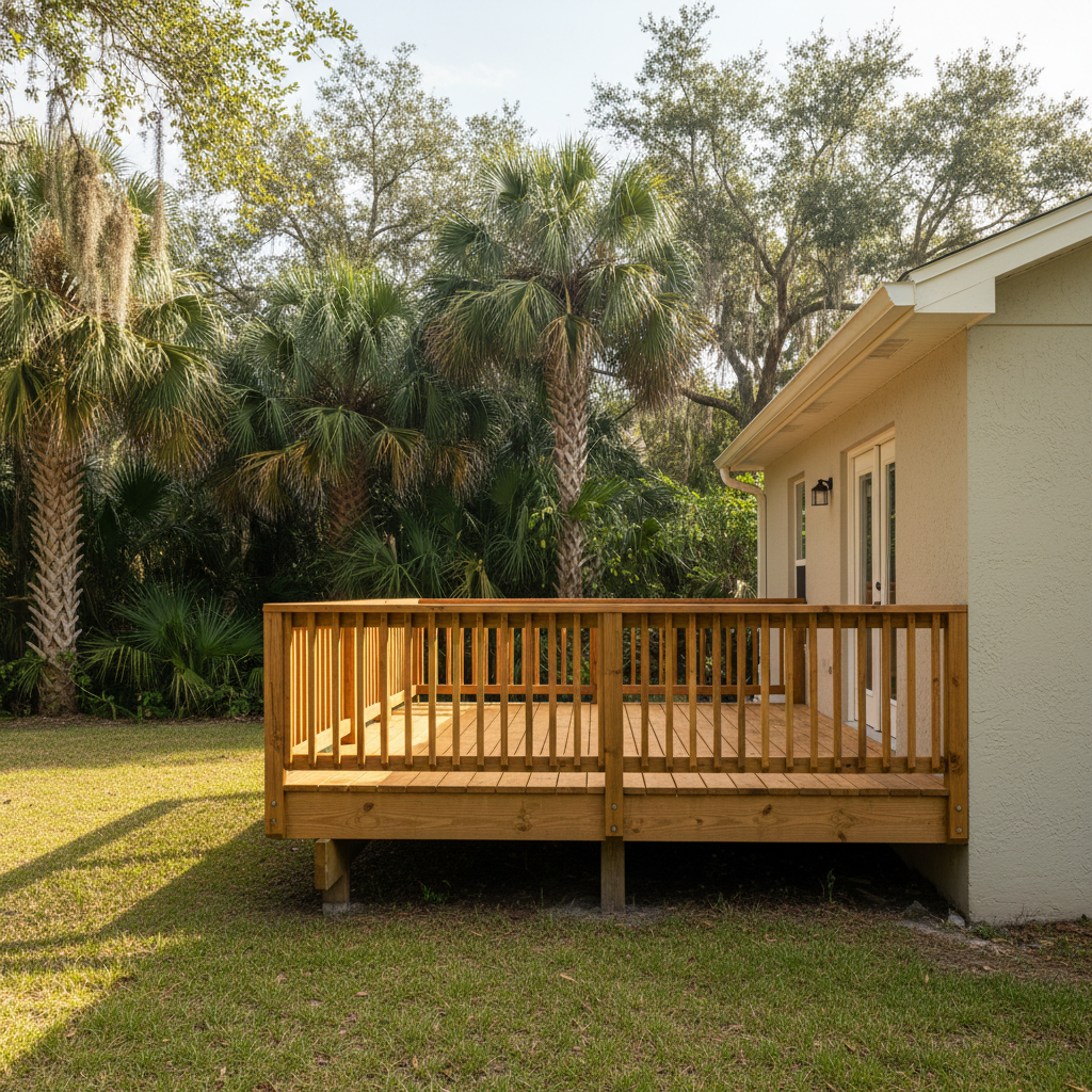 Completed deck repair work at a residential property in Orlando, FL