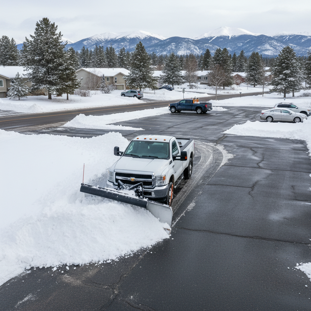 Snow Plowing in Missoula
