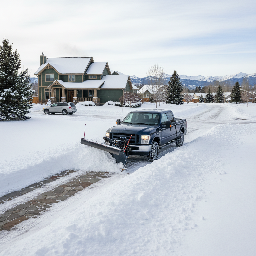 Residential Driveway Plowing in Missoula