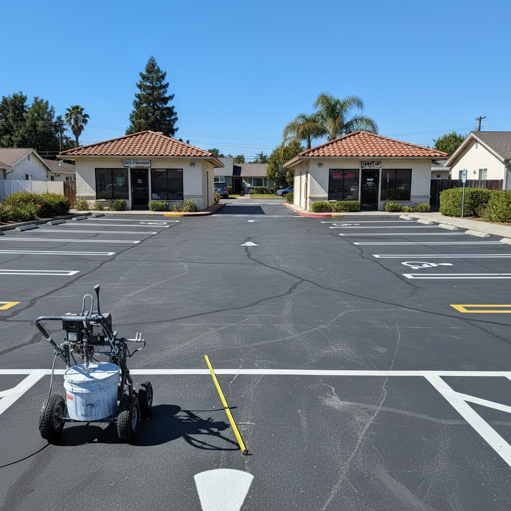 Asphalt Striping in Burlingame