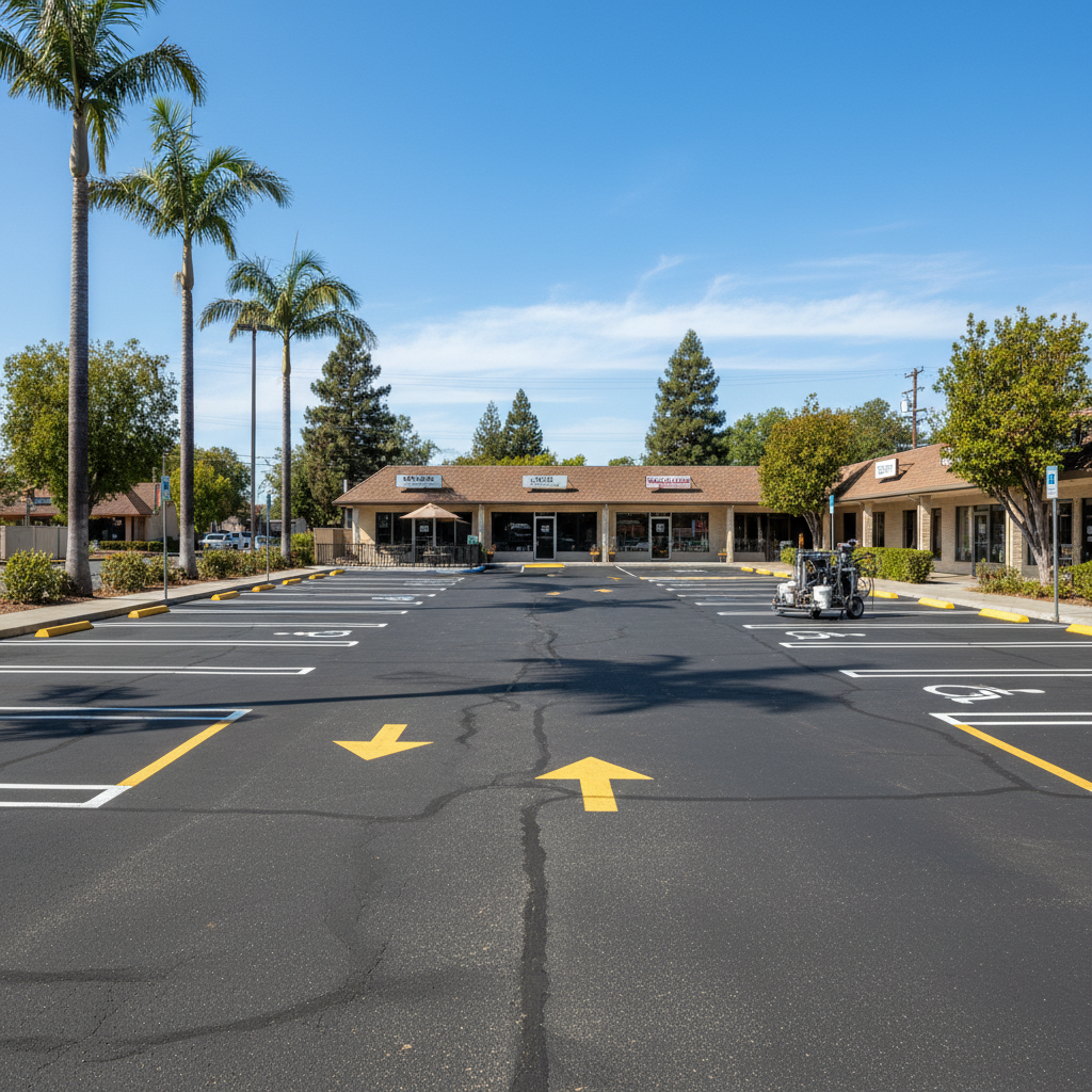Asphalt Striping in Los Altos