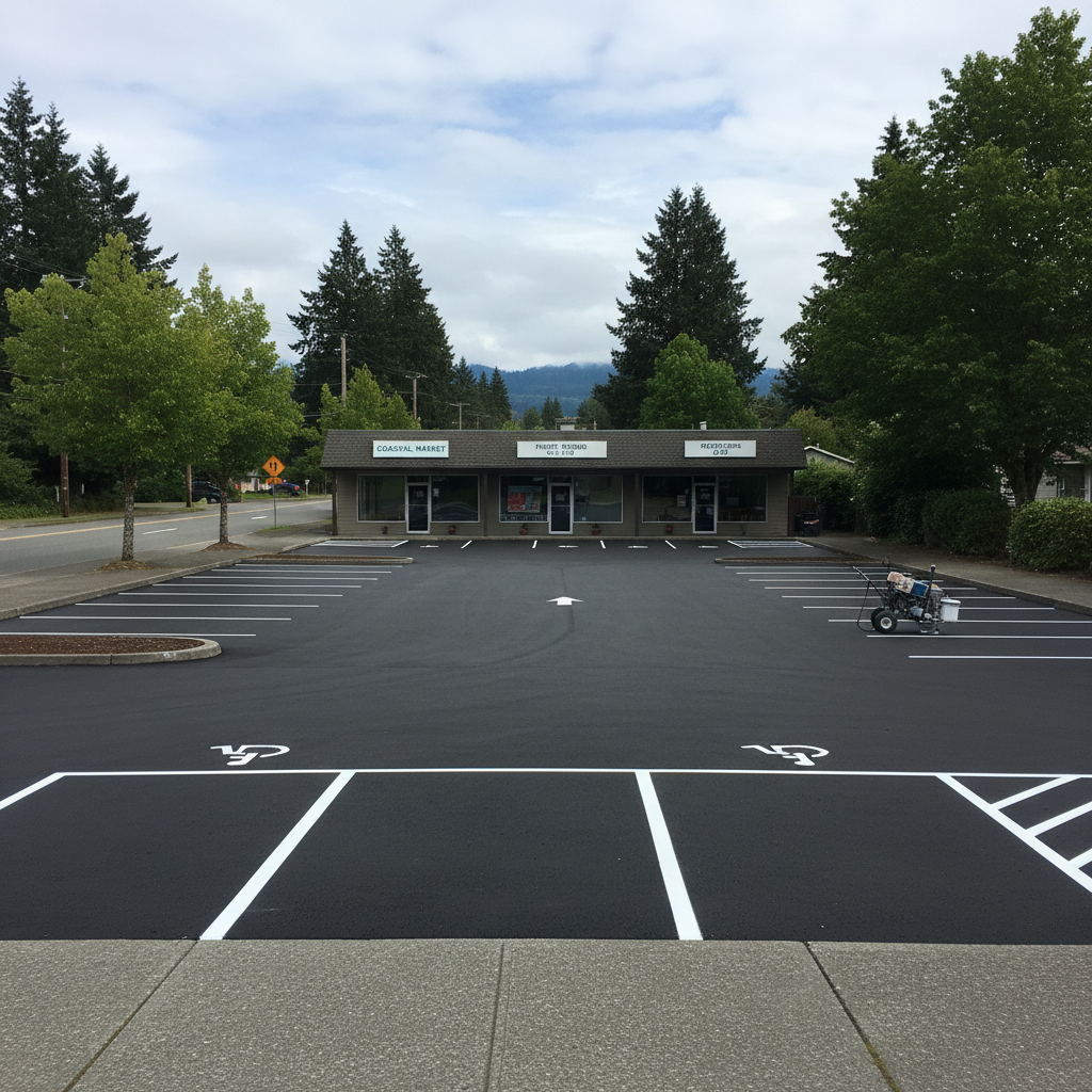 Asphalt Striping in Marysville