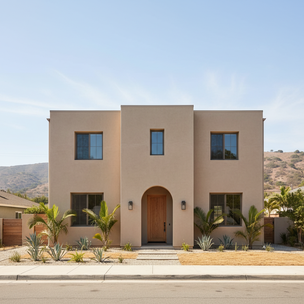 Completed commercial stucco work at a residential property in Long Beach, CA