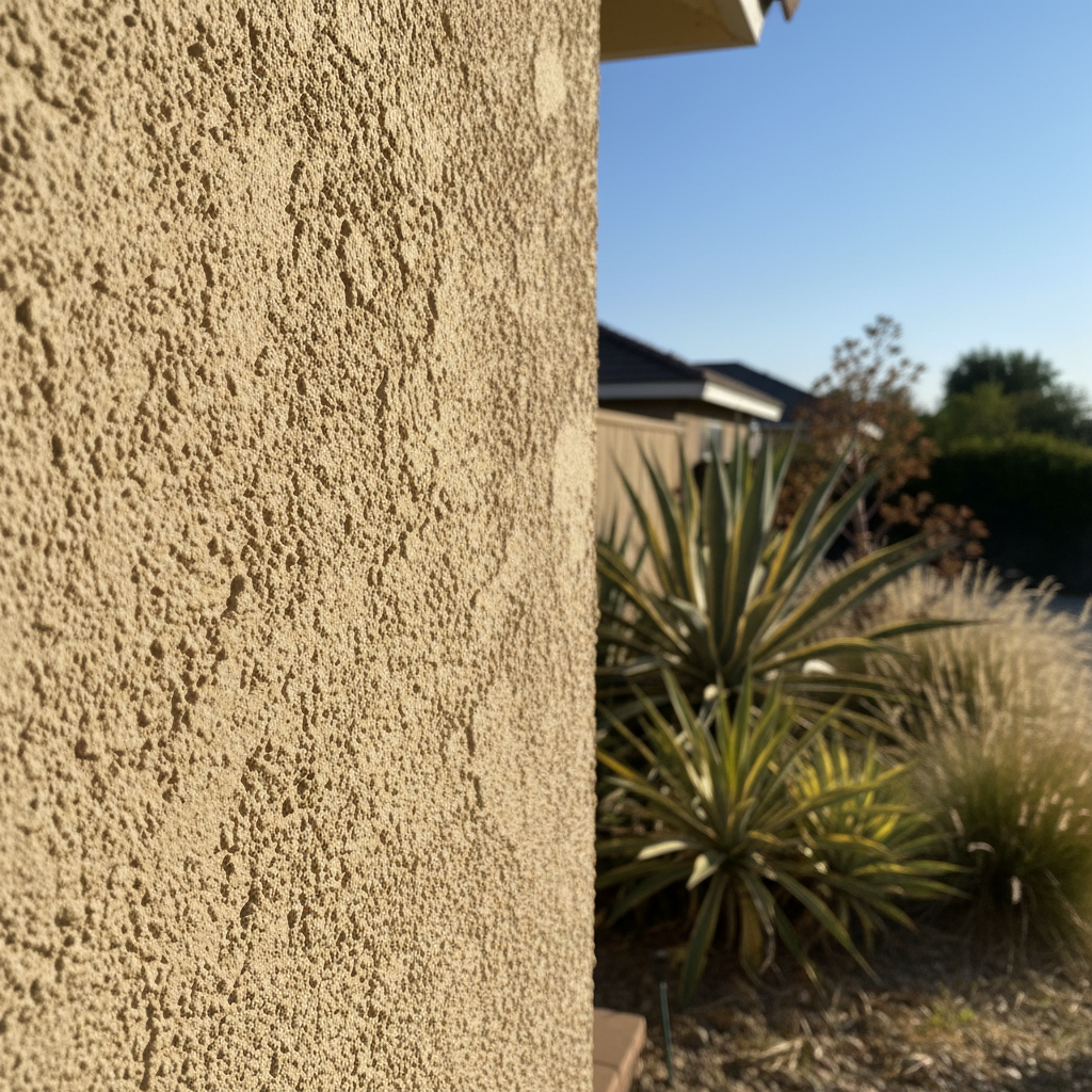 Completed stucco painting work at a residential property in Ontario, CA