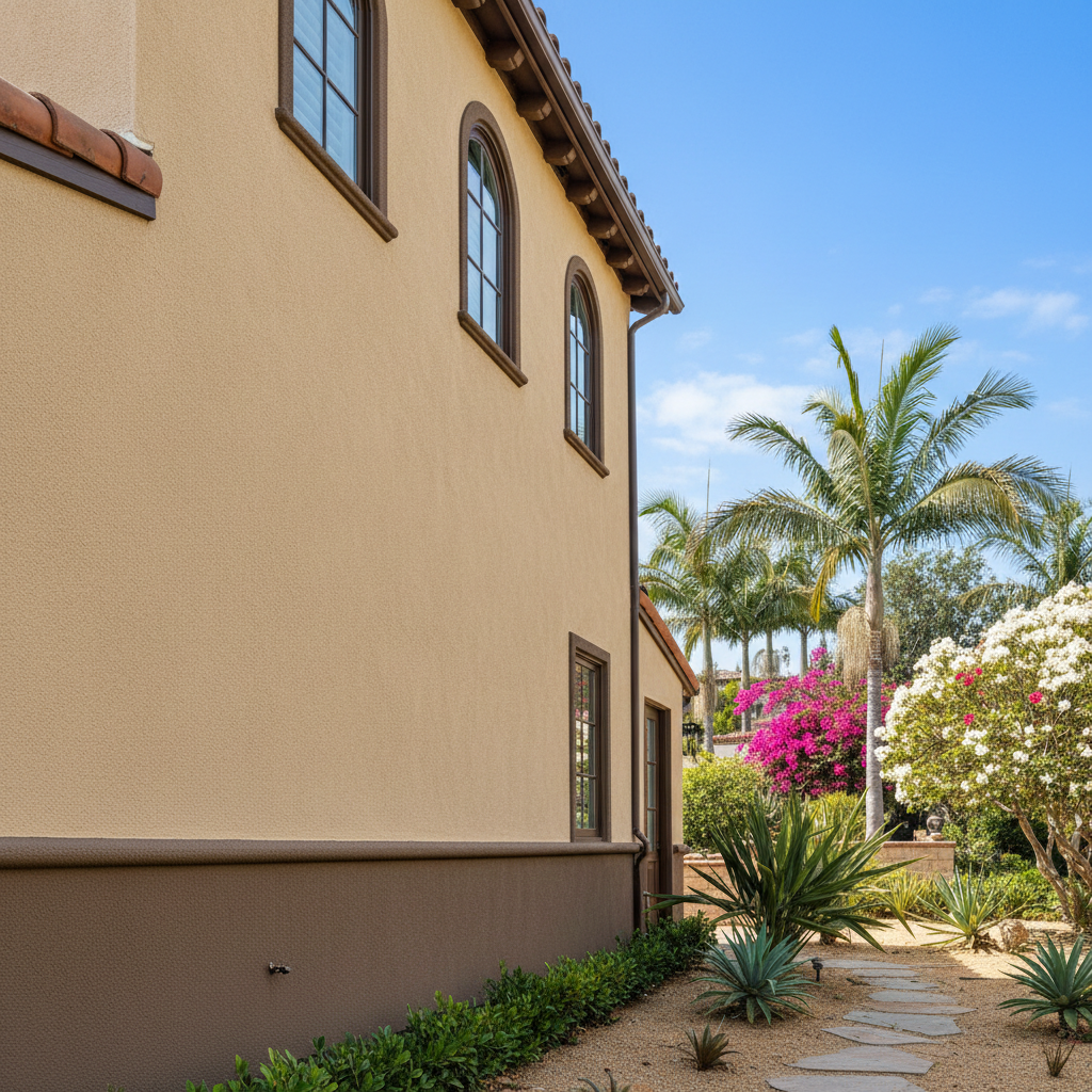 Completed commercial stucco work at a residential property in Long Beach, CA