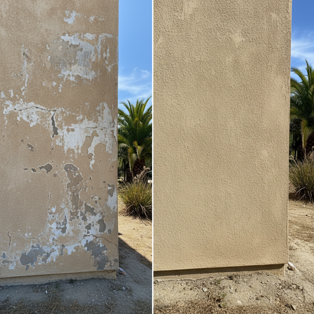 Completed commercial stucco work at a residential property in Long Beach, CA
