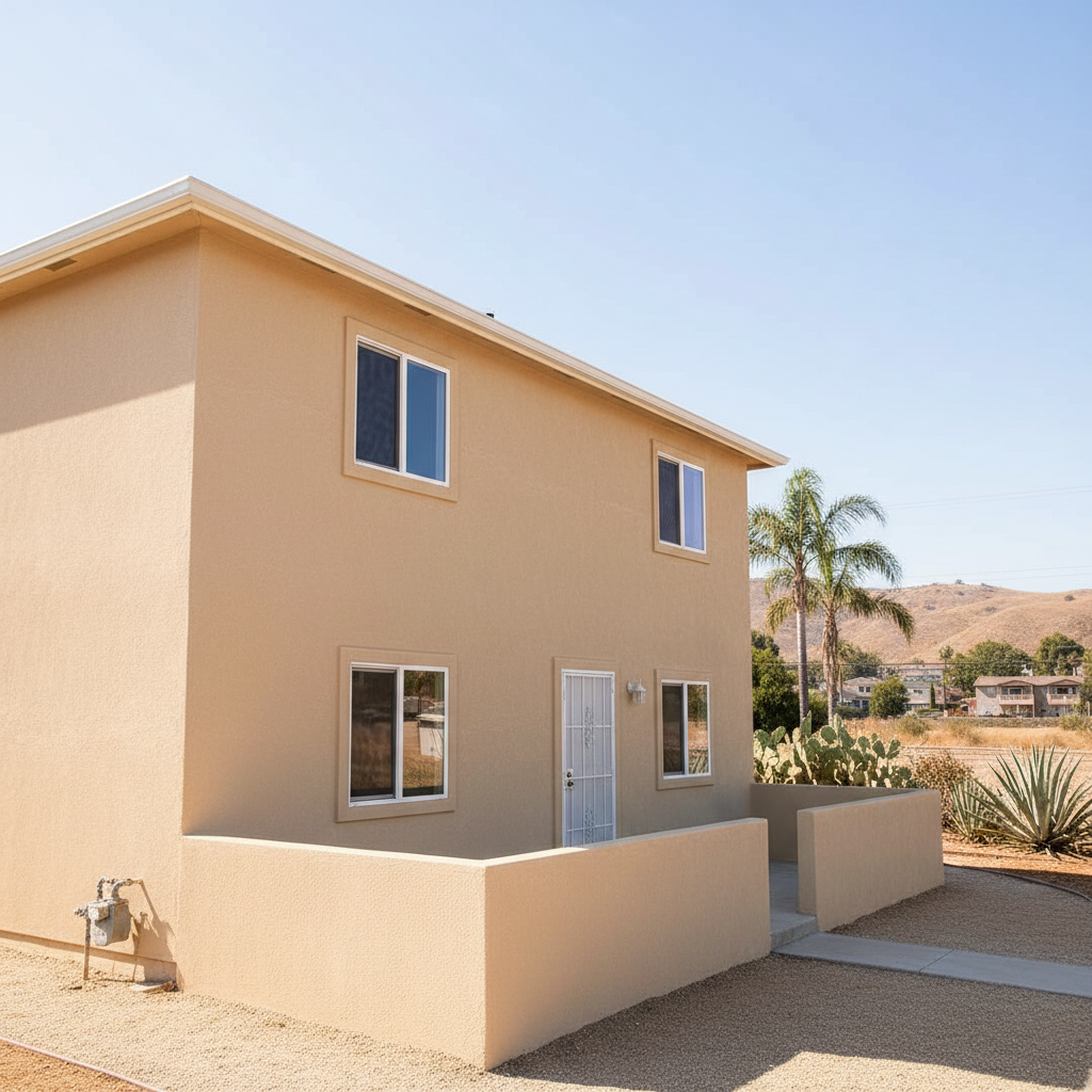 Completed commercial stucco work at a residential property in La Mesa, CA