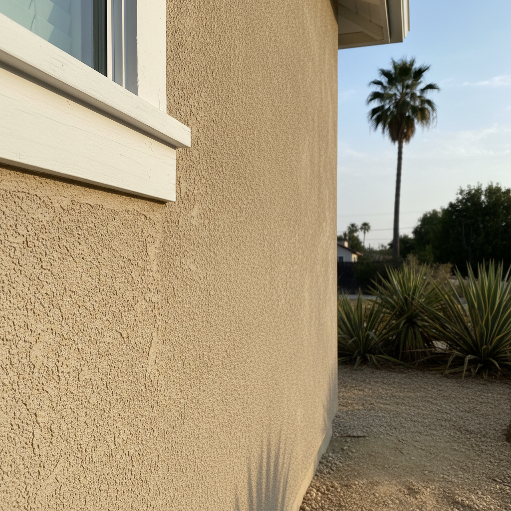 Completed residential stucco work at a residential property in El Cajon, CA