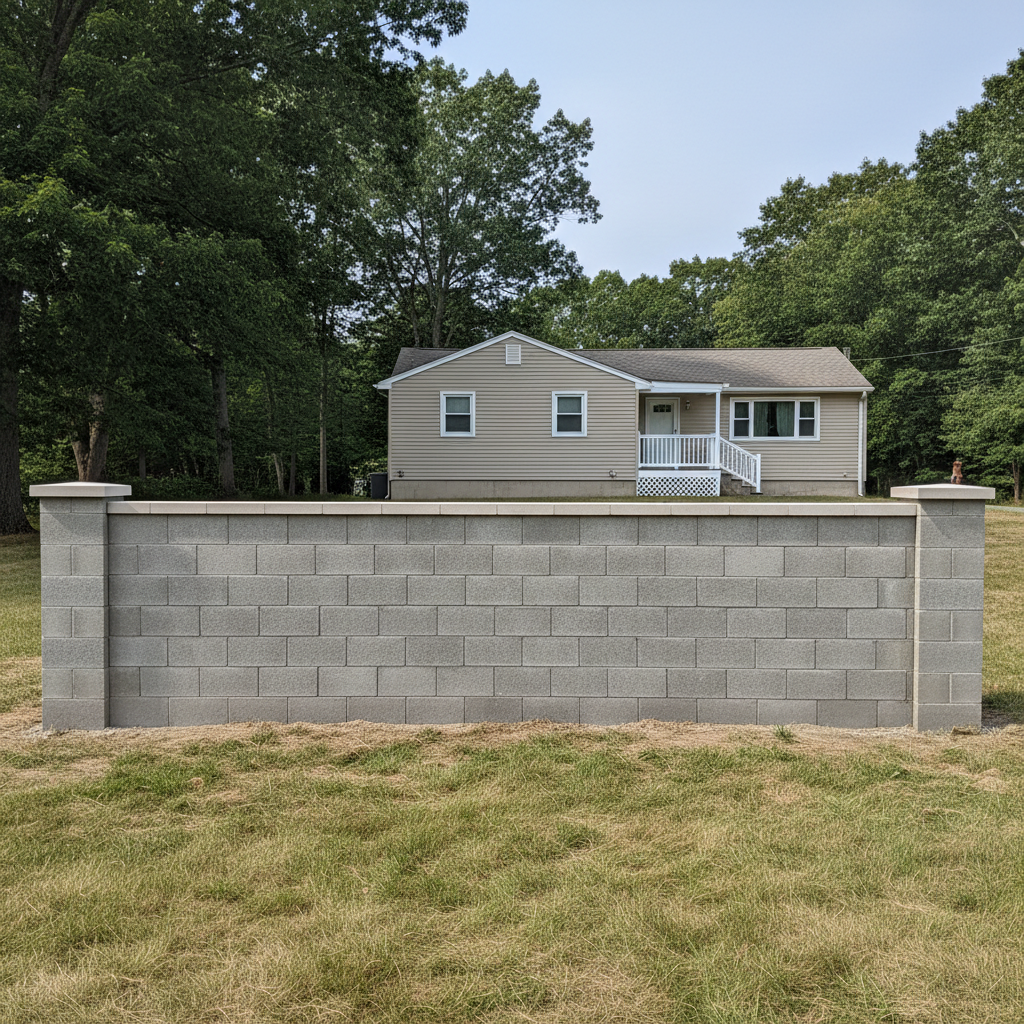 Block Wall Construction in Newton