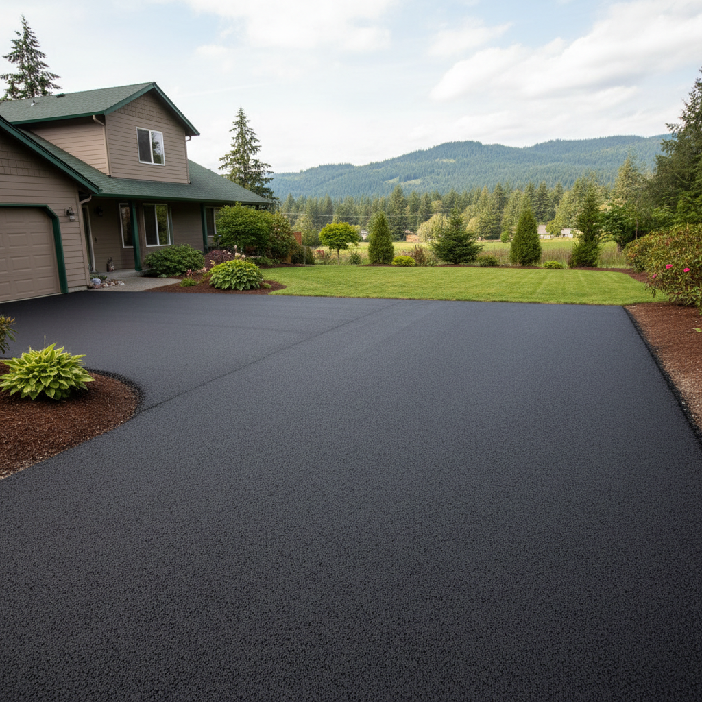 Completed residential asphalt work at a residential property in Eagle Point, OR