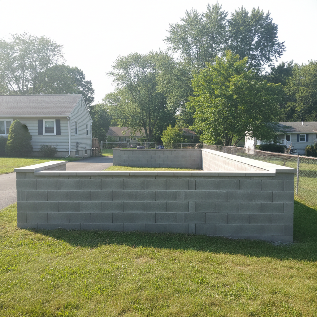Block Wall Construction in Newton