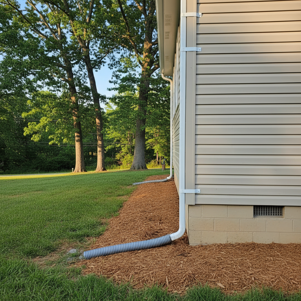 Downspout Installation in Chapel Hill, NC