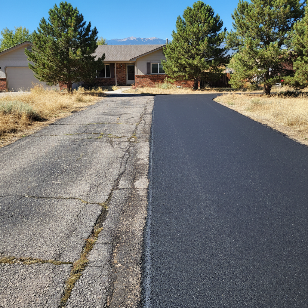 Completed commercial asphalt work at a residential property in Northglenn, CO