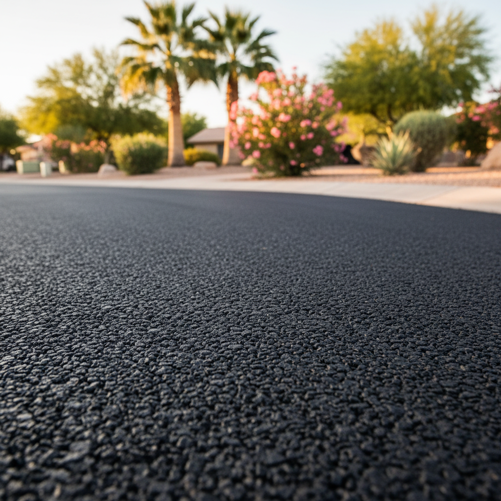 Completed residential asphalt work at a residential property in Chandler, AZ