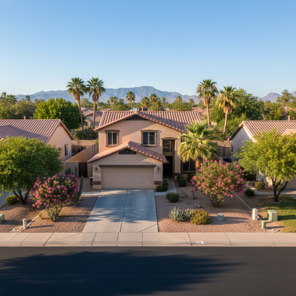 Completed residential asphalt work at a residential property in Peoria, AZ