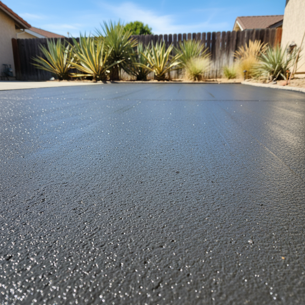 Completed slurry coating work at a residential property in Pomona, CA