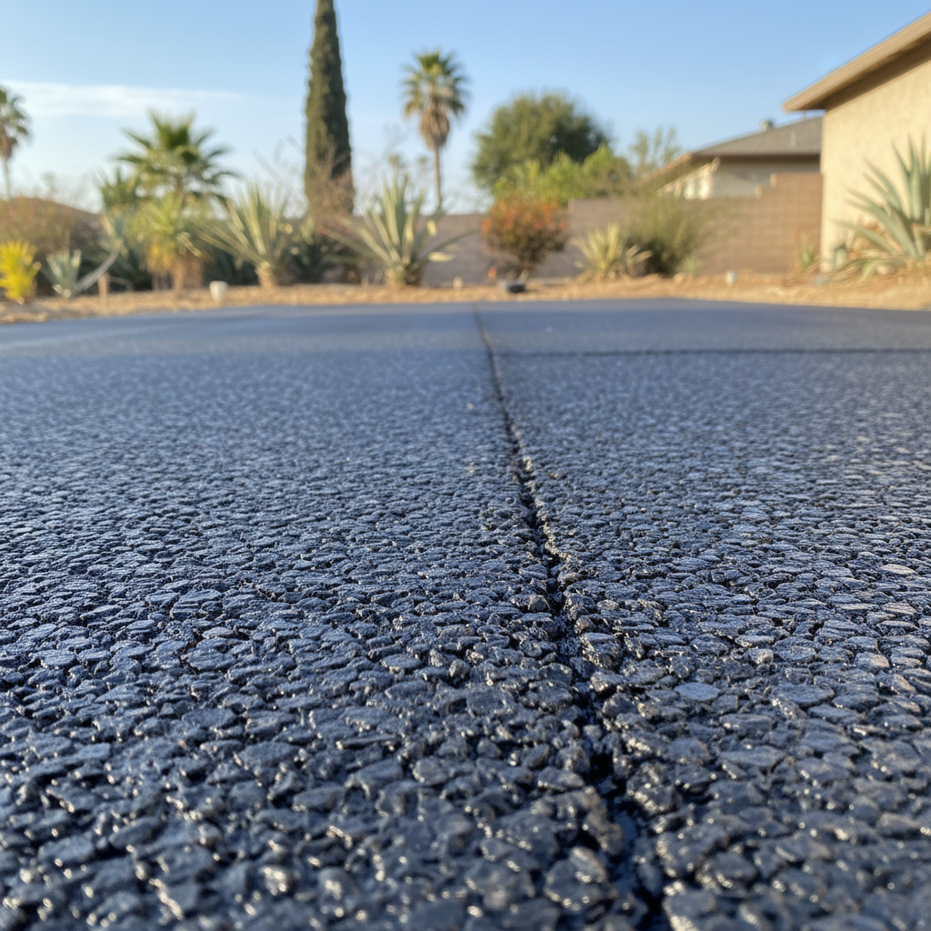 Completed parking lot paving work at a residential property in Inglewood, CA