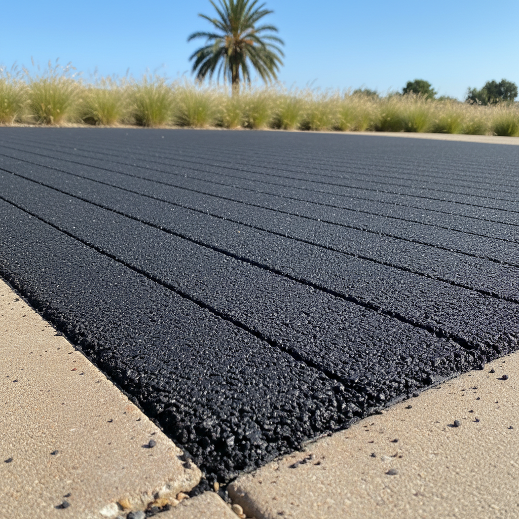 Completed parking lot paving work at a residential property in Westminster, CA