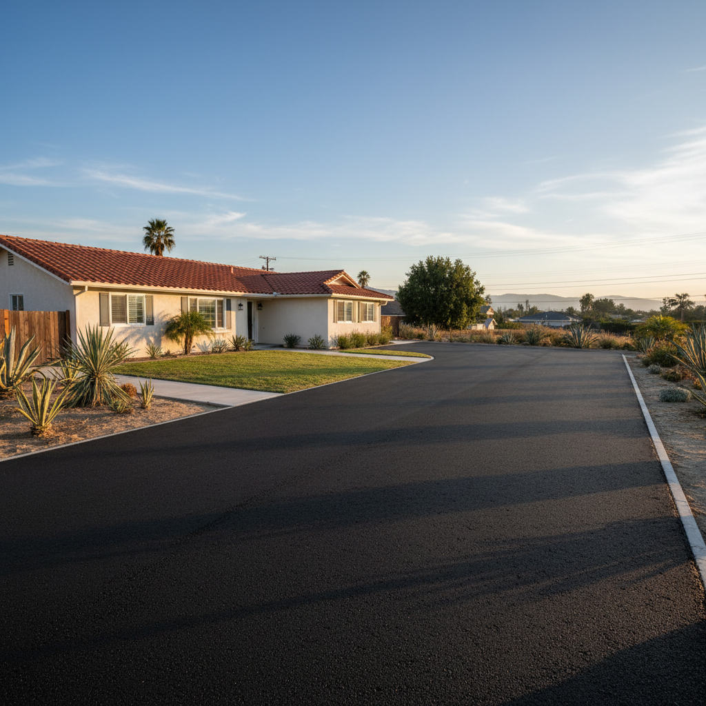 Completed commercial asphalt work at a residential property in Westminster, CA