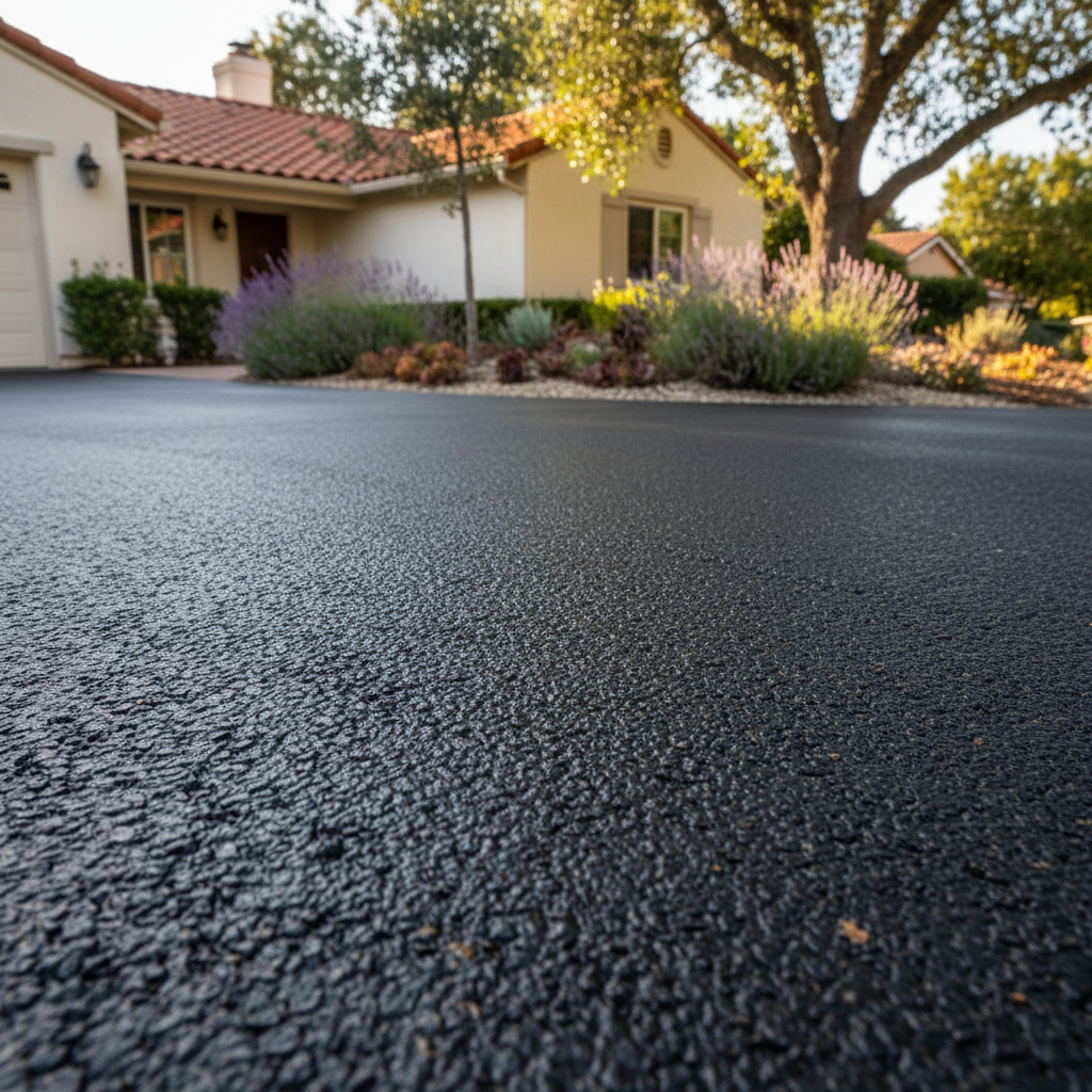 Completed residential asphalt work at a residential property in Los Altos, CA
