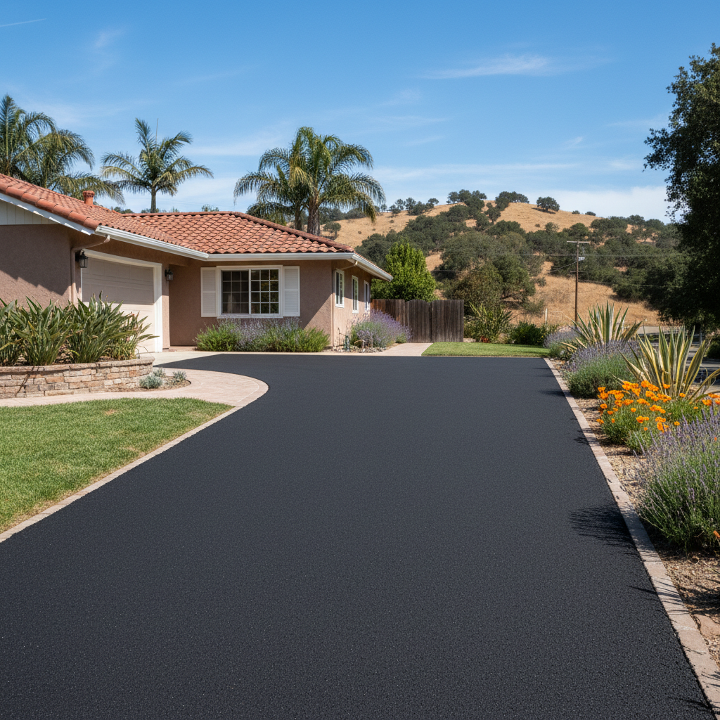 Completed residential asphalt work at a residential property in San Jose, CA