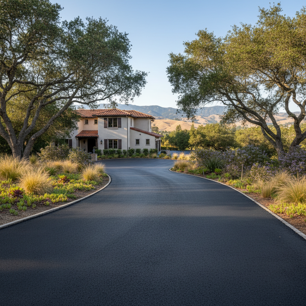Completed commercial asphalt work at a residential property in Los Altos, CA