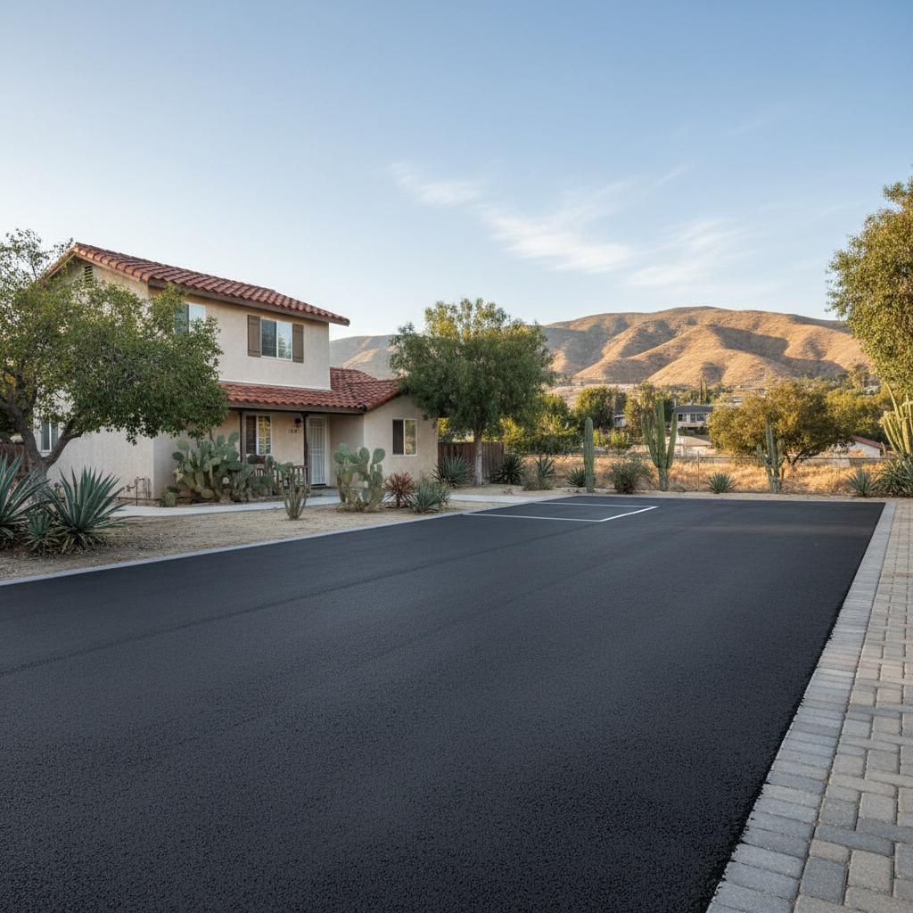 Completed commercial asphalt work at a residential property in National City, CA