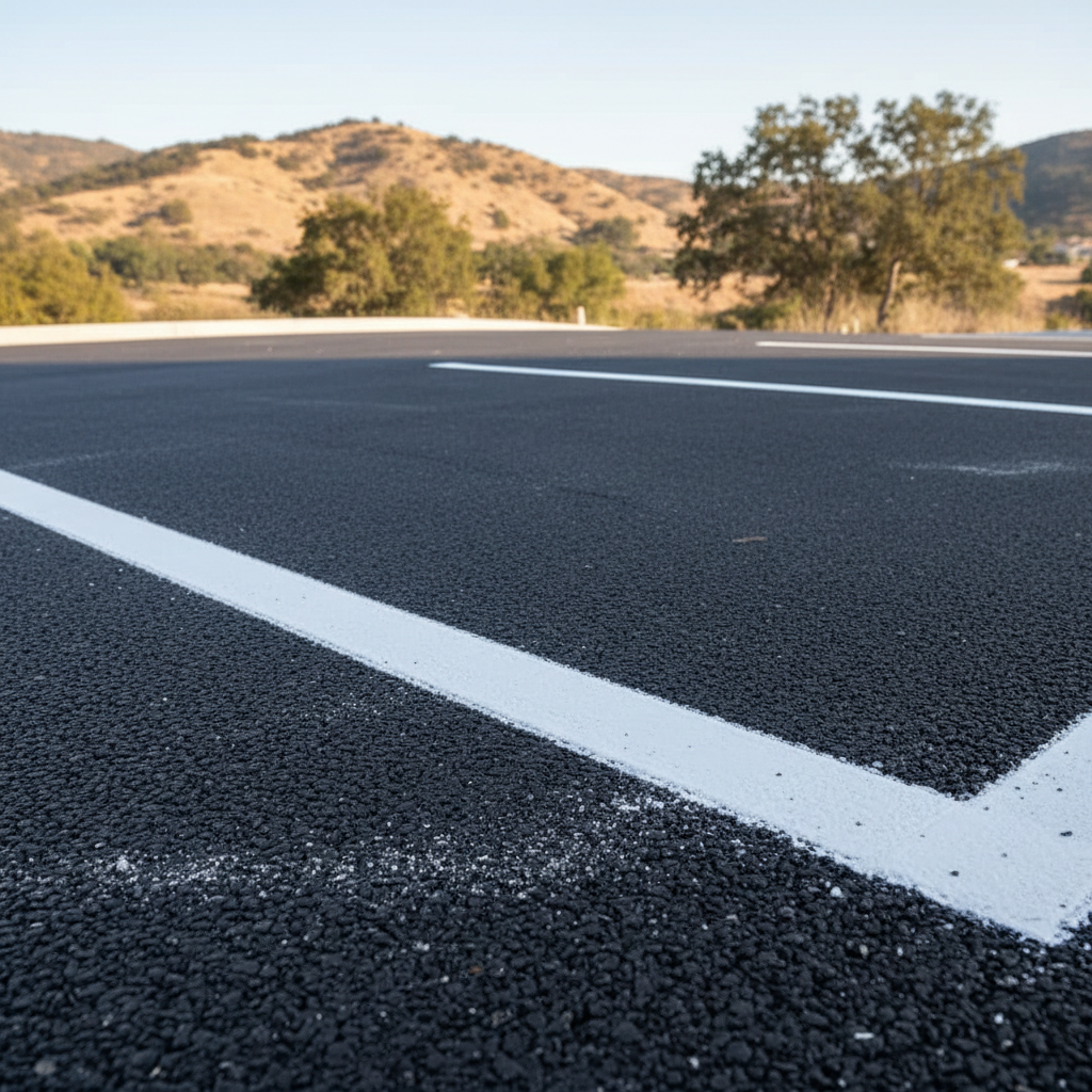 Completed asphalt striping work at a residential property in La Mesa, CA