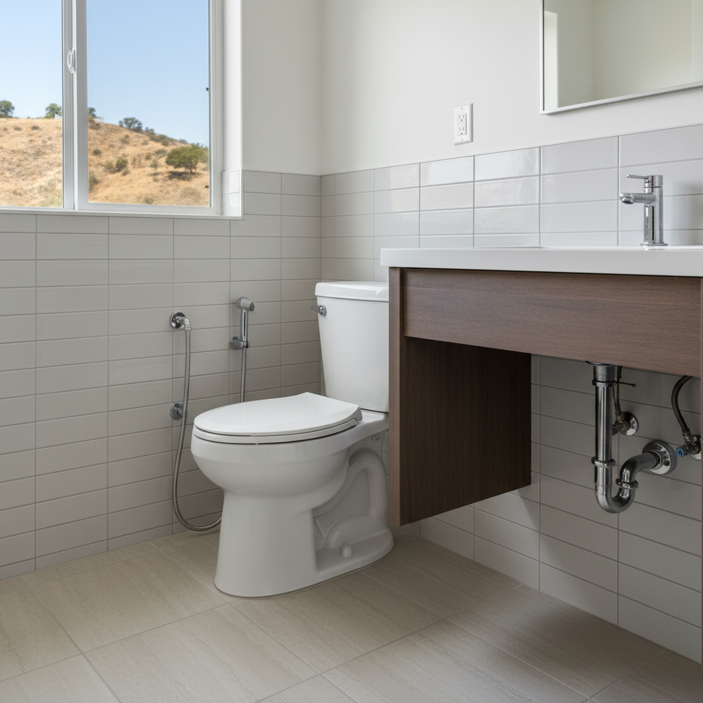 Completed plumbing work work at a residential property in Granada Hills, CA