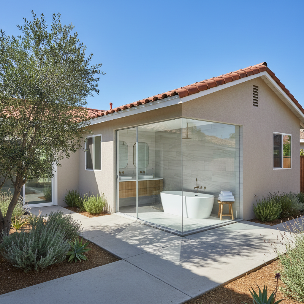 Completed bathroom expansion work at a residential property in Lynwood, CA